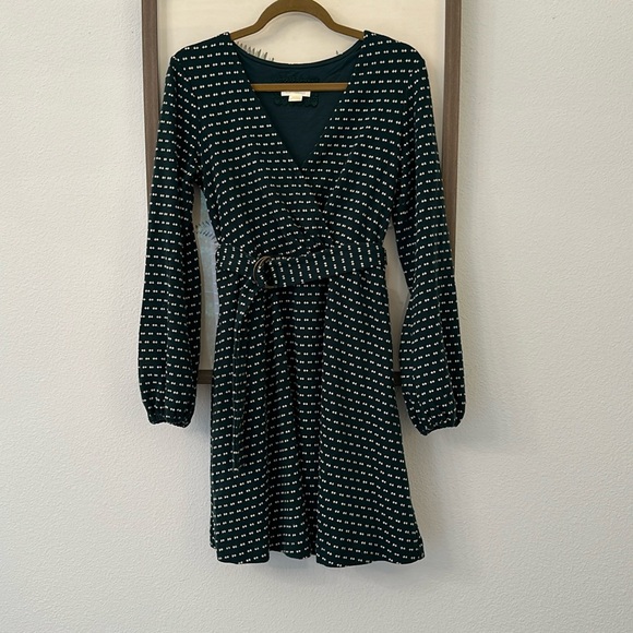 Maeve Green and white polka dot dress with gold buckle detail - Picture 6 of 12